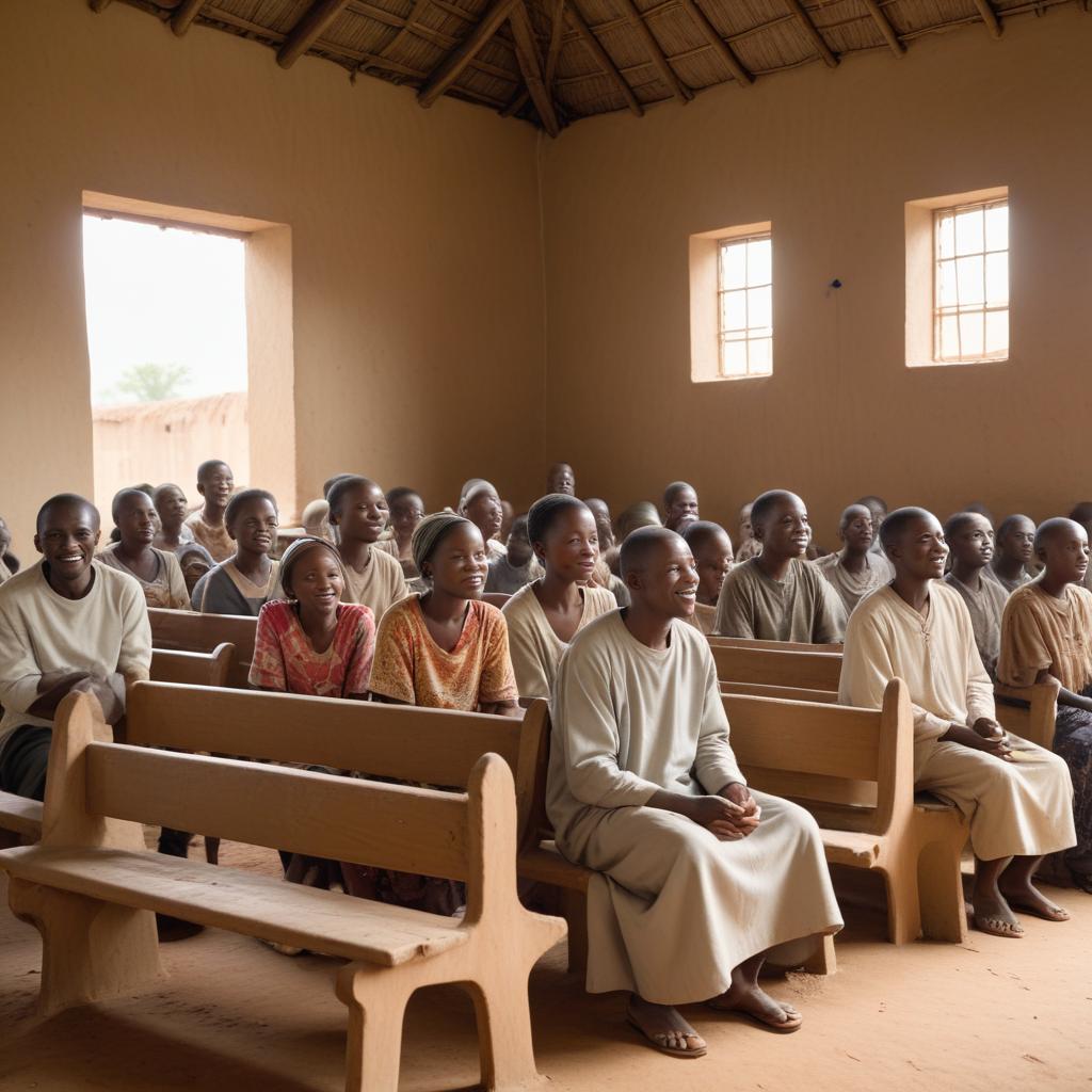 African congregation worshipping